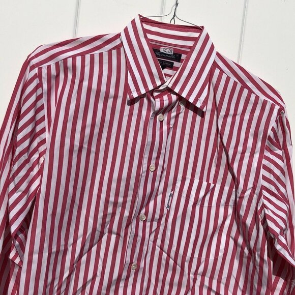 Faconnable Men's Striped Button Down Front Shirt P - Picture 2 of 10